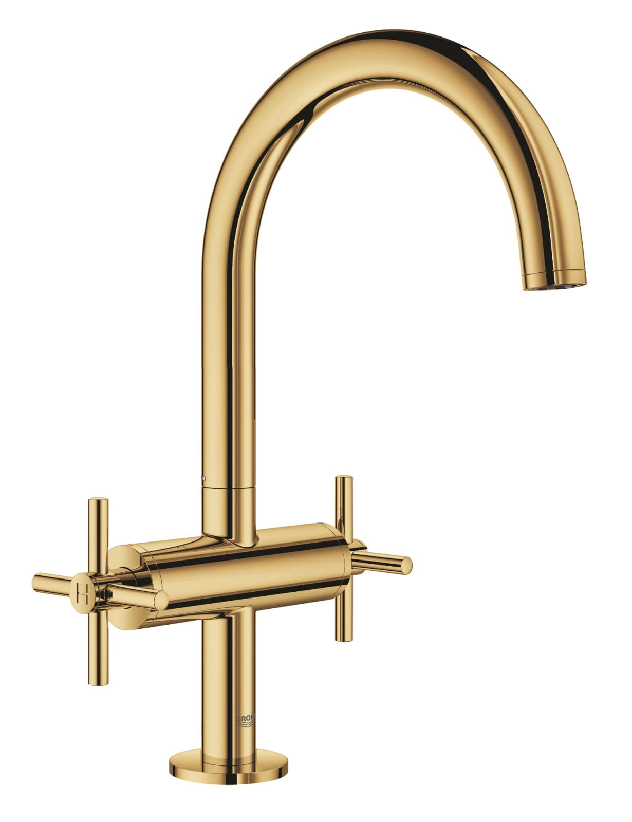 Baterie lavoar Grohe 21019GL3, Atrio, 3/8'', L, 303 mm, ventil, lucios, auriu — imaginea 3
