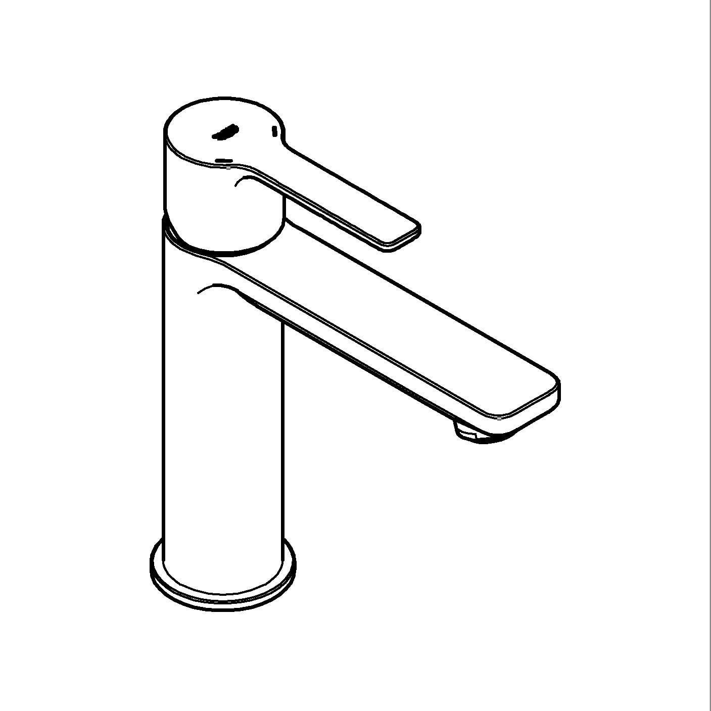 Baterie lavoar Grohe 23106DL1, 28 mm, 5 l/min, 0.6 bar, 35 mm, 180 mm, 128 mm, 360 mm, 1 orificii instalare, Cupru — imaginea 8
