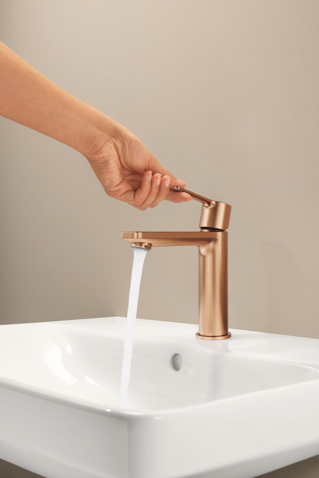 Baterie lavoar Grohe 23106DL1, 28 mm, 5 l/min, 0.6 bar, 35 mm, 180 mm, 128 mm, 360 mm, 1 orificii instalare, Cupru — imaginea 13