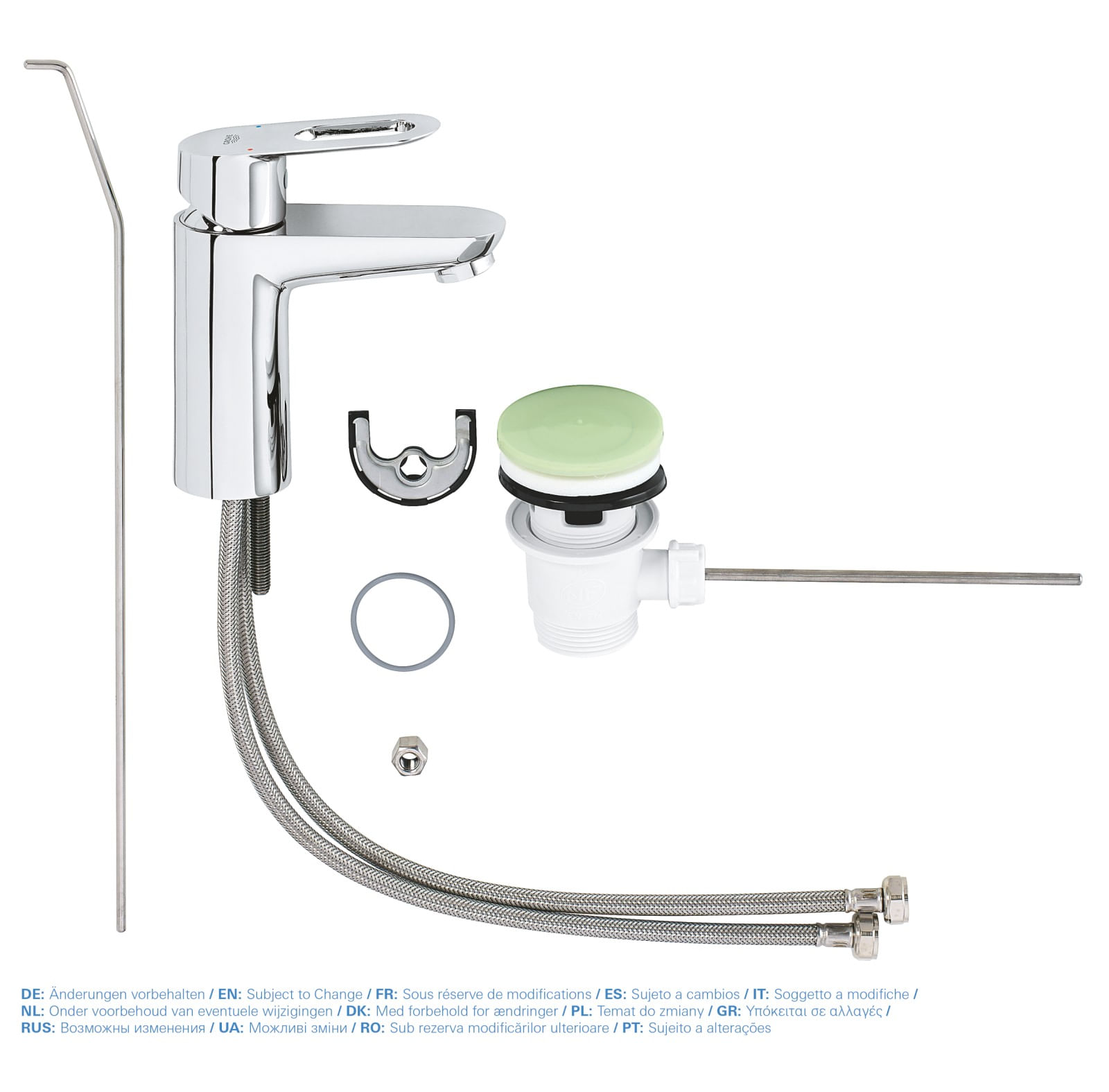 Baterie lavoar Grohe 23335000, 28 mm, 5.7 l/min, 1 bar, 35 mm, 150 mm, 91 mm, 1.24 kg, 395 mm, monocomanda, Crom — imaginea 8