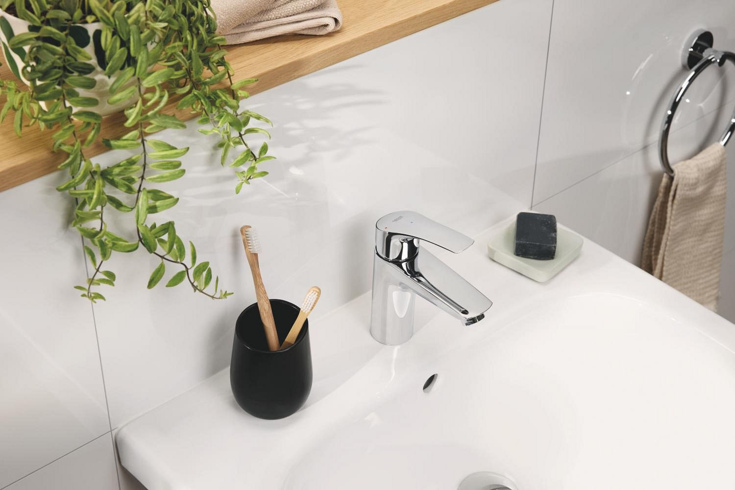 Baterie lavoar Grohe 23974003, 28 mm, 5 l/min, 0.8 bar, 35 mm, 169 mm, 109 mm, 395 mm, 1 orificii instalare, Crom — imaginea 7