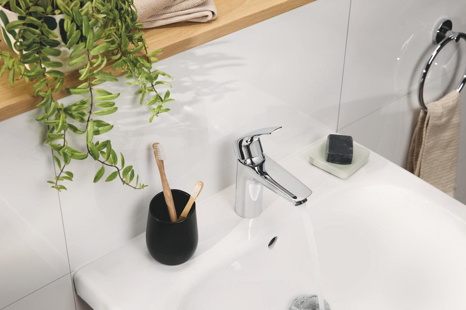 Baterie lavoar Grohe 23974003, 28 mm, 5 l/min, 0.8 bar, 35 mm, 169 mm, 109 mm, 395 mm, 1 orificii instalare, Crom — imaginea 12