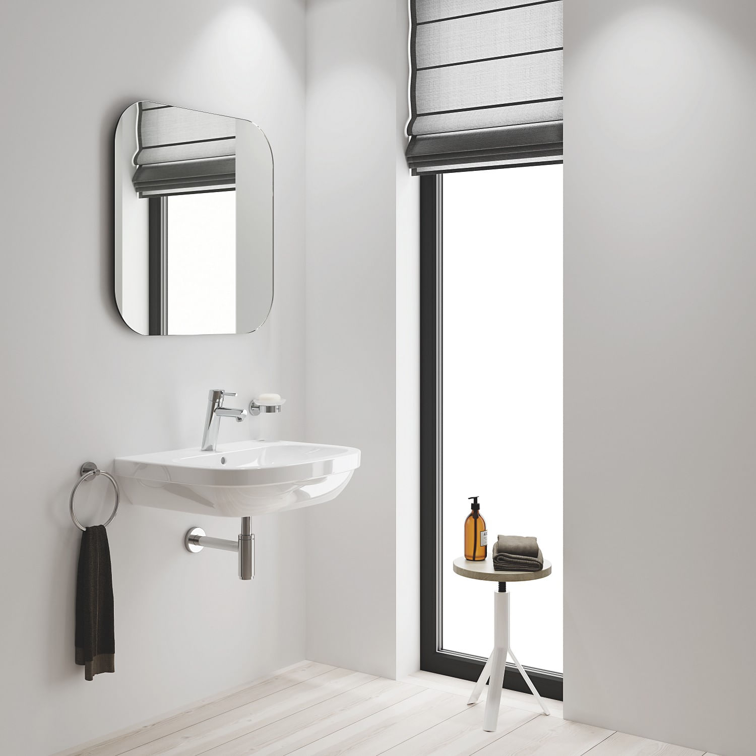 Baterie lavoar Grohe 23451001, 28 mm, 5.7 l/min, 0.3 bar, 35 mm, 190 mm, 133 mm, 485 mm, 1 orificii instalare, Crom — imaginea 4