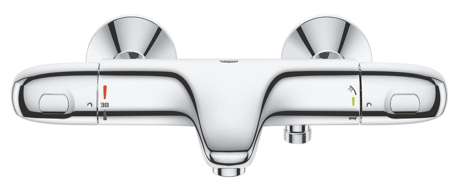 Baterie cada Grohe 34816003, 1 bar, 317 mm, 173 mm, 101 mm, 2 orificii instalare, 1/2 dimensiune racord, Crom