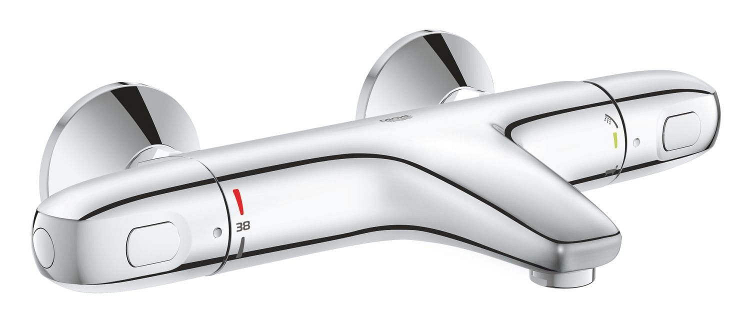 Baterie cada Grohe 34816003, 1 bar, 317 mm, 173 mm, 101 mm, 2 orificii instalare, 1/2 dimensiune racord, Crom — imaginea 2