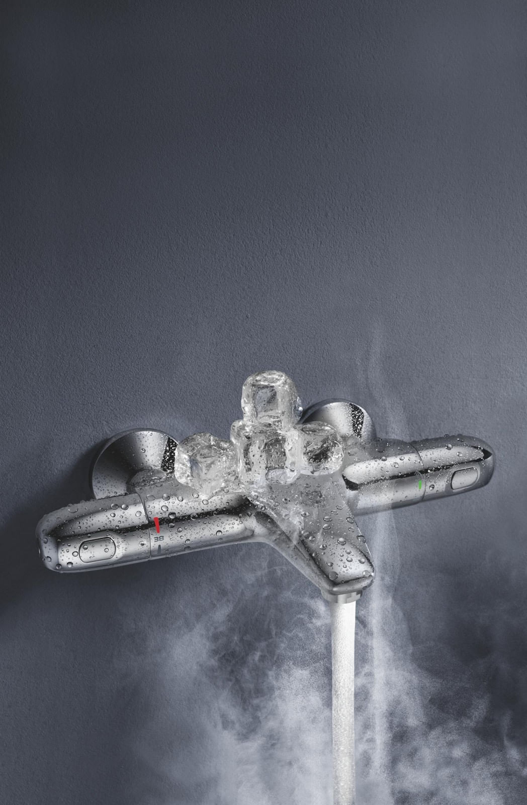 Baterie cada Grohe 34816003, 1 bar, 317 mm, 173 mm, 101 mm, 2 orificii instalare, 1/2 dimensiune racord, Crom — imaginea 7