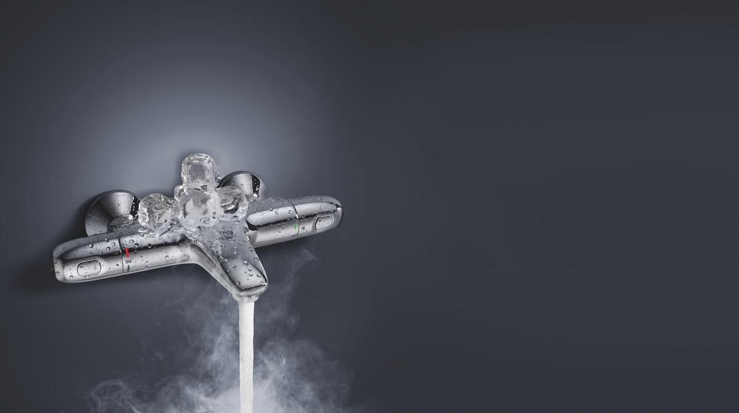 Baterie cada Grohe 34816003, 1 bar, 317 mm, 173 mm, 101 mm, 2 orificii instalare, 1/2 dimensiune racord, Crom — imaginea 11