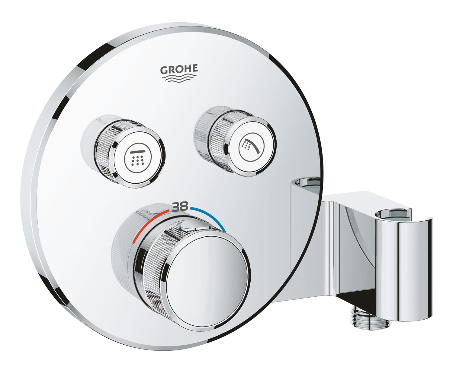 Unitate control Grohe 29120000, 1.2 bar, 158 mm, 181 mm, 14 mm, 2 iesiri, 1 functii palarie dus, Crom — imaginea 2