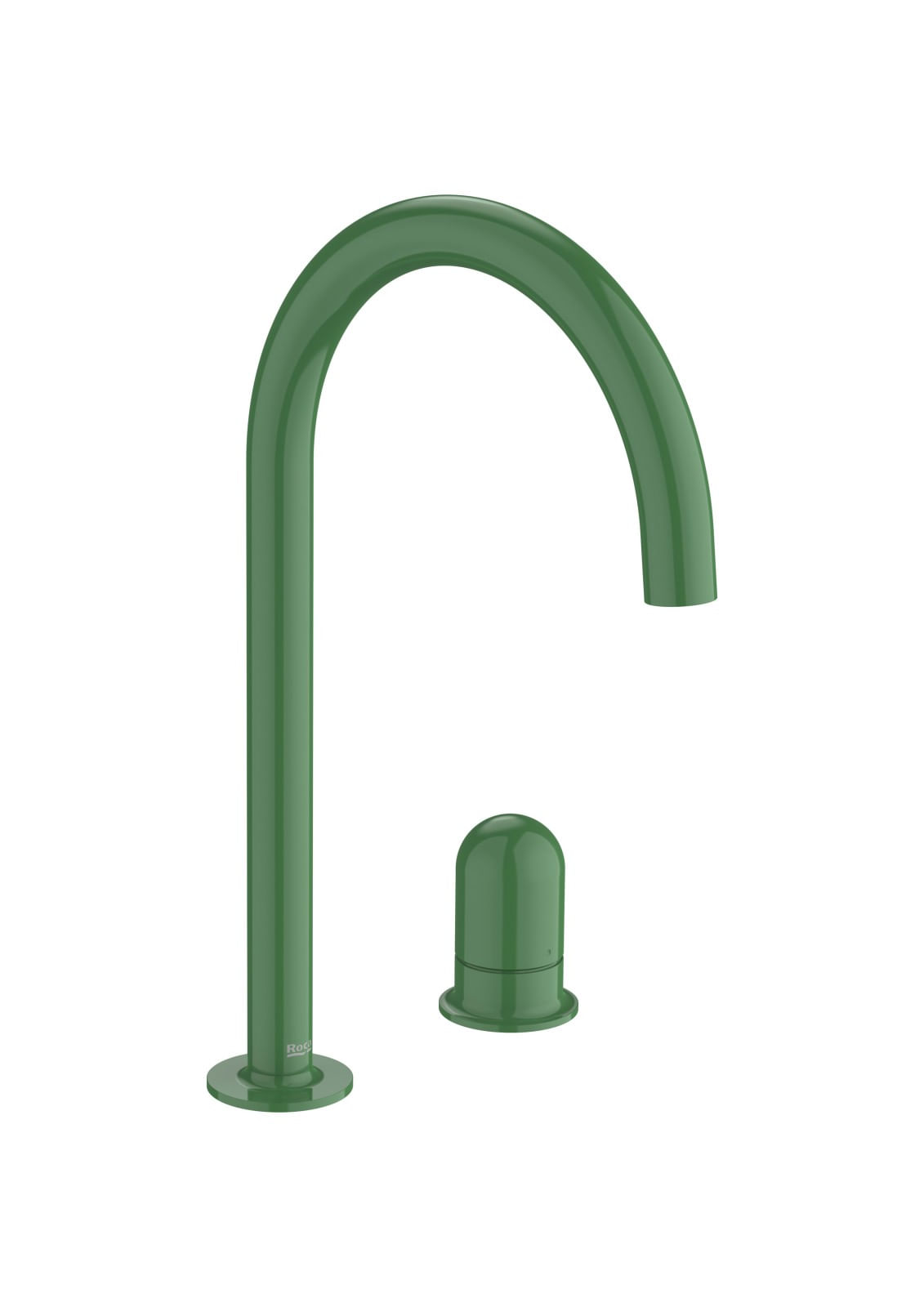 Baterie lavoar Roca A5A3W3FP20, 28 mm, 5 l/min, 0.5 bar, 35 mm, 287 mm, 162 mm, 460 mm, 2 orificii instalare, Verde — imaginea 2