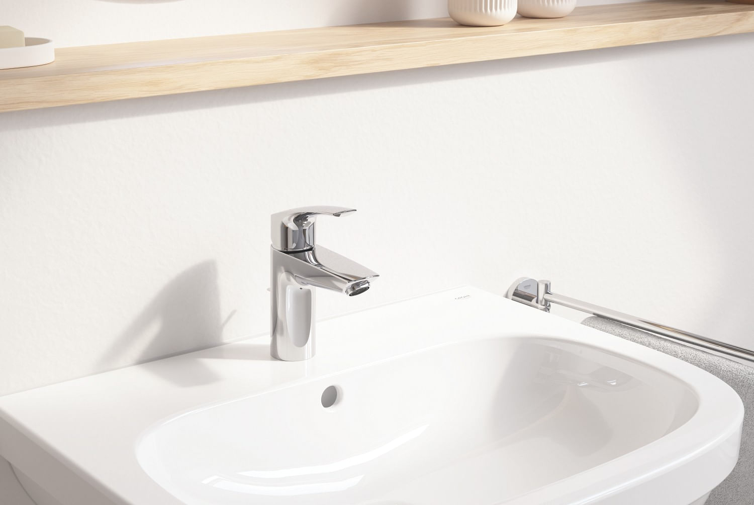 Baterie lavoar Grohe 23456003, 28 mm, 5 l/min, 0.8 bar, 35 mm, 169 mm, 109 mm, 395 mm, 1 orificii instalare, Crom — imaginea 4