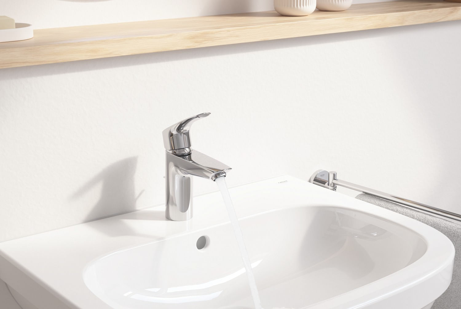 Baterie lavoar Grohe 23456003, 28 mm, 5 l/min, 0.8 bar, 35 mm, 169 mm, 109 mm, 395 mm, 1 orificii instalare, Crom — imaginea 6
