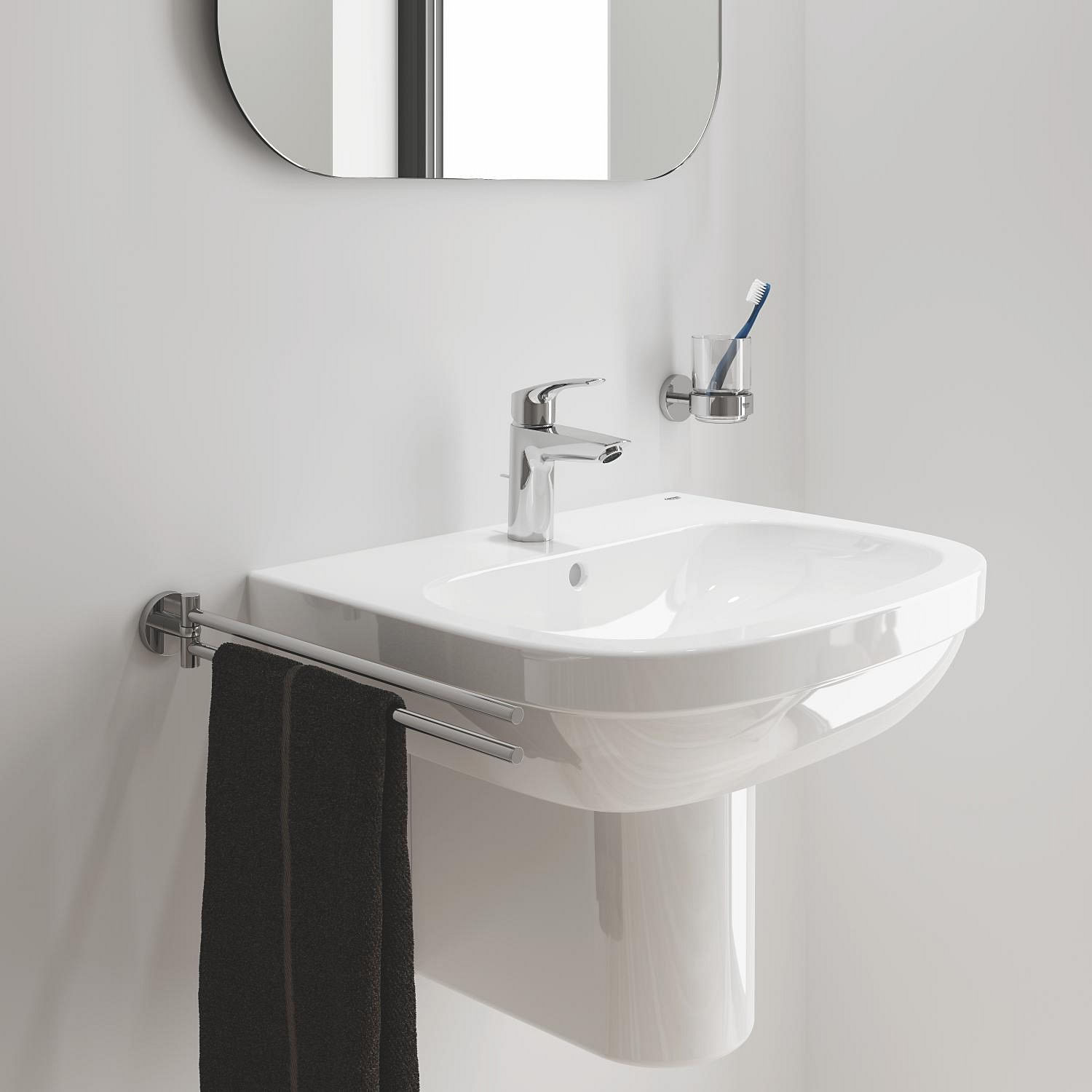 Baterie lavoar Grohe 23456003, 28 mm, 5 l/min, 0.8 bar, 35 mm, 169 mm, 109 mm, 395 mm, 1 orificii instalare, Crom — imaginea 7
