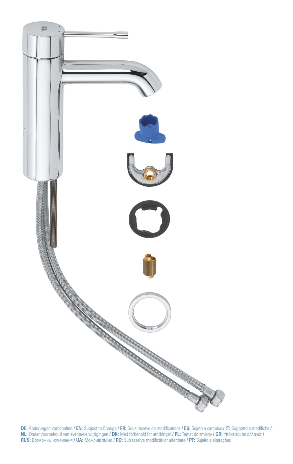 Baterie lavoar Grohe 23590001, 28 mm, 5.7 l/min, 0.3 bar, 35 mm, 174 mm, 116 mm, 360 mm, 1 orificii instalare, Crom — imaginea 5
