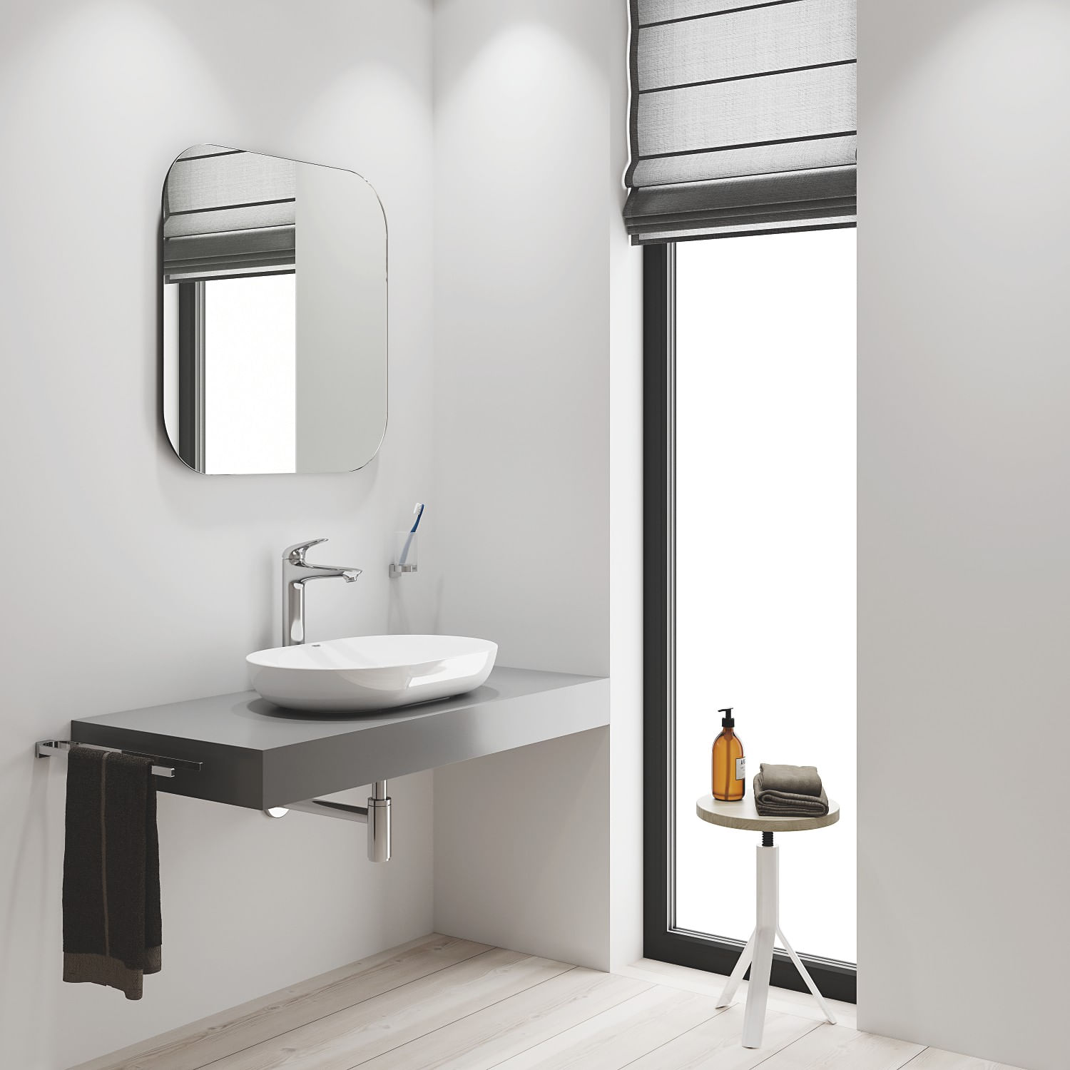 Baterie lavoar Grohe 23719003, 35 mm, 5.7 l/min, 1 bar, 334 mm, 175 mm, 2.25 kg, 370 mm, 1 orificii instalare, Crom — imaginea 5