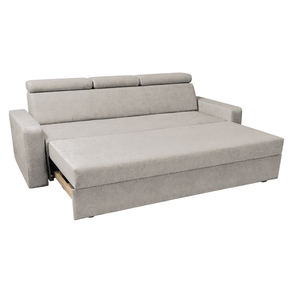 Canapea extensibila, bej gri Taupe, KINGA — imaginea 3