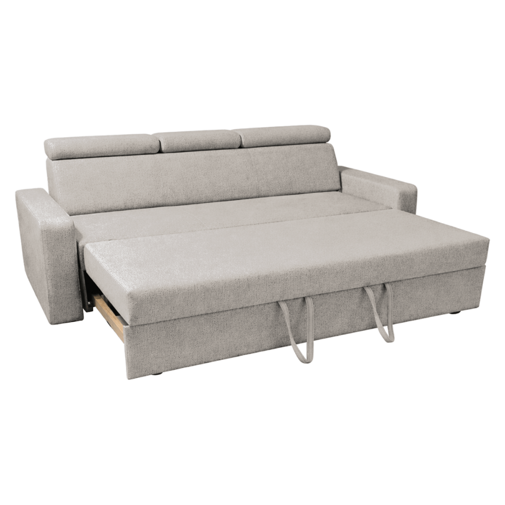 Canapea extensibila, bej gri Taupe, KINGA — imaginea 5