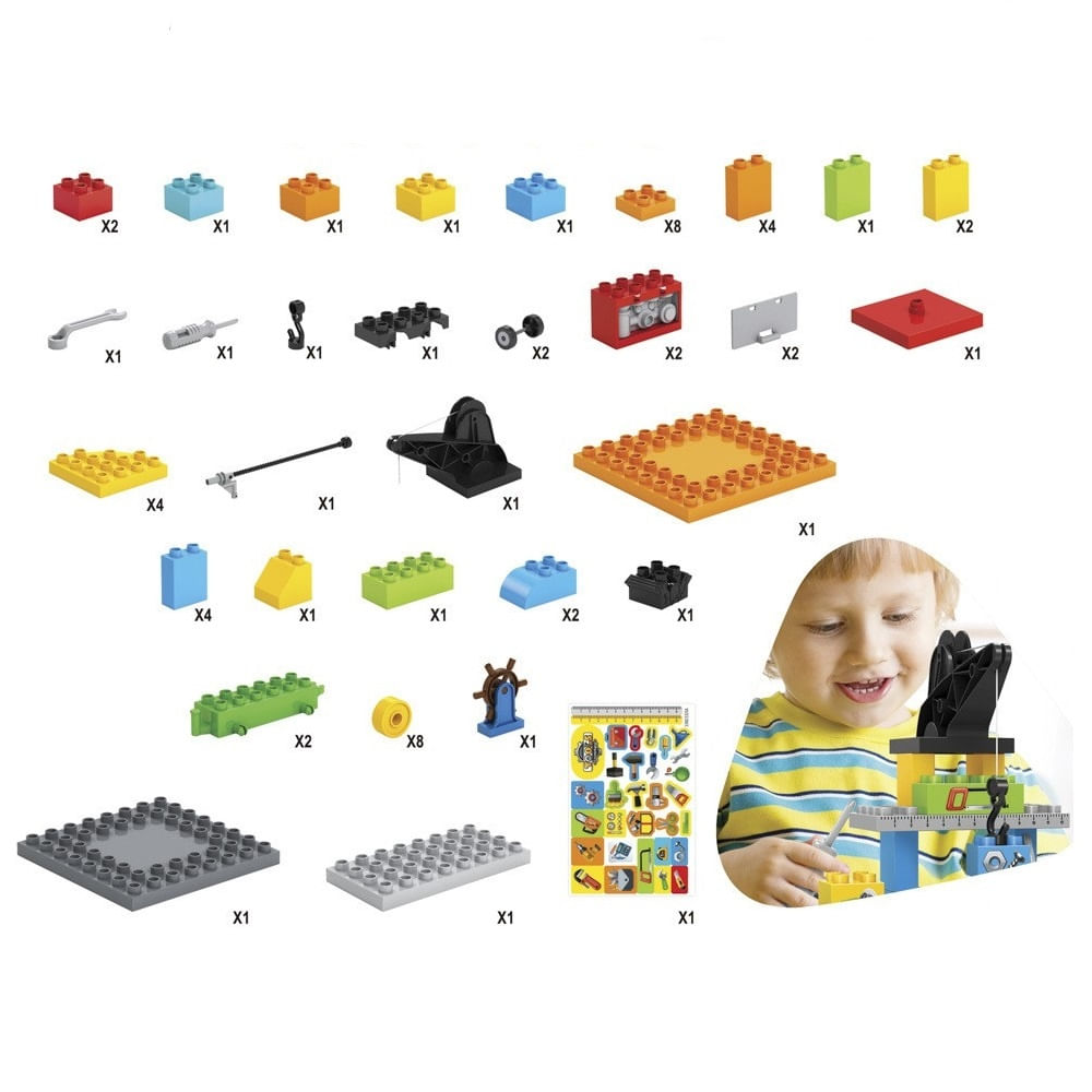 Set Constructii Bancul de lucru cu scule, cu 61 piese, pentru copii de 3 ani+ — imaginea 4