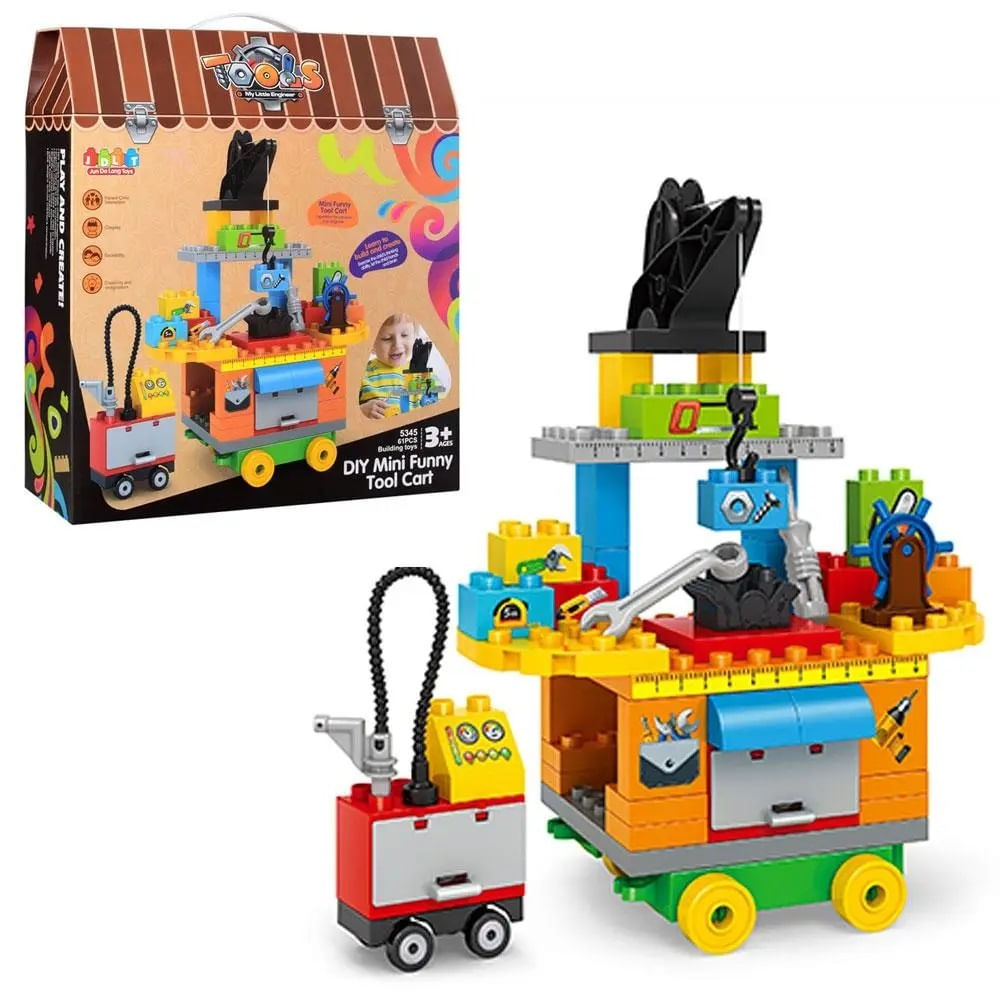 Set Constructii Bancul de lucru cu scule, cu 61 piese, pentru copii de 3 ani+ — imaginea 6