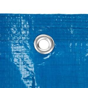 Husa Prelată de Protecție Impermeabilă Albastră 4x5m cu Inele de Aluminiu — imaginea 2