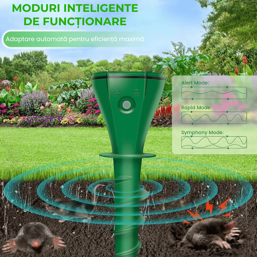 Set 8 Aparate Anti-Cartite BIRAI AR08M, 3 Moduri, Acoperire 360°, Raza pana la 1400 ㎡, Baterie 200mAh, Incarcare Solara, Vibratii, Impermeabil IP65, U — imaginea 3