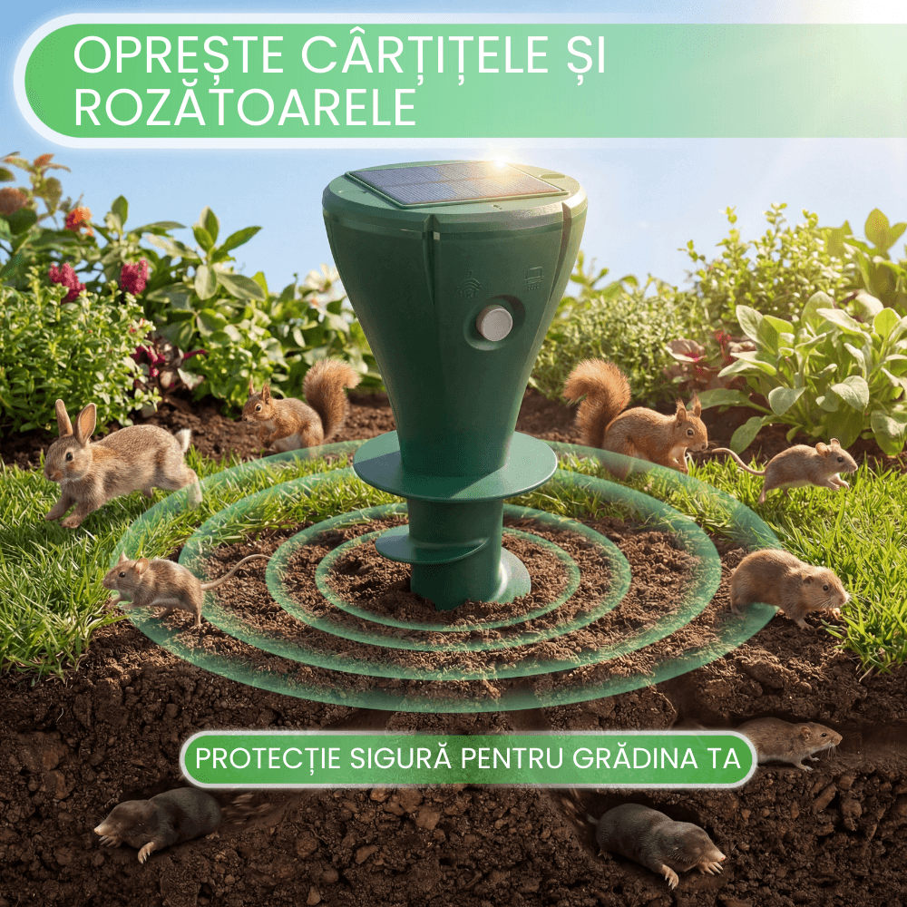Set 6 Aparate Anti-Cartite BIRAI AR08M, 3 Moduri, Acoperire 360°, Raza pana la 1050 ㎡, Baterie 200mAh, Incarcare Solara, Vibratii, Impermeabil IP65, U — imaginea 4