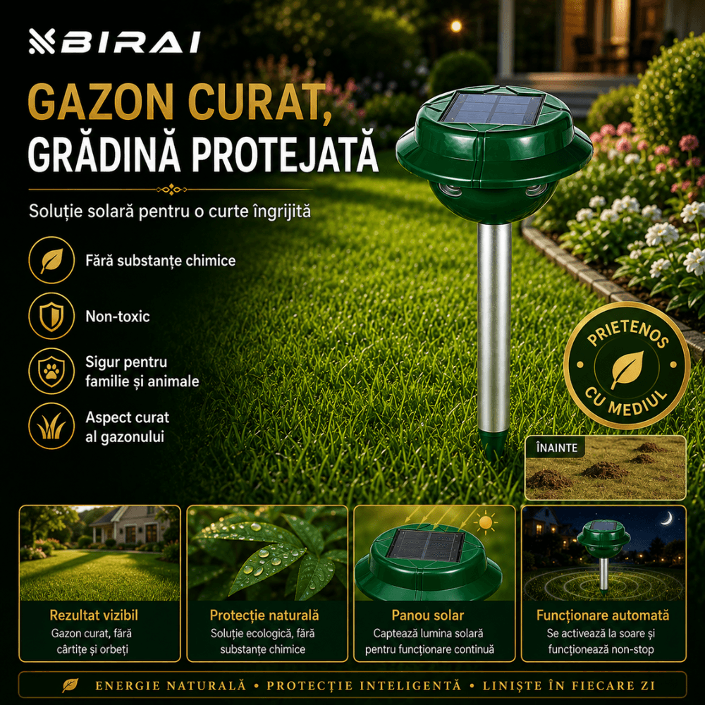 Set 2 Aparate Anti-Cartite Birai Vensmile, 3 Moduri, Acoperire 360°, Raza pana la 700 ㎡, Baterie 5v/120mA, Incarcare Solara, Vibratii, Impermeabil IP4 — imaginea 5