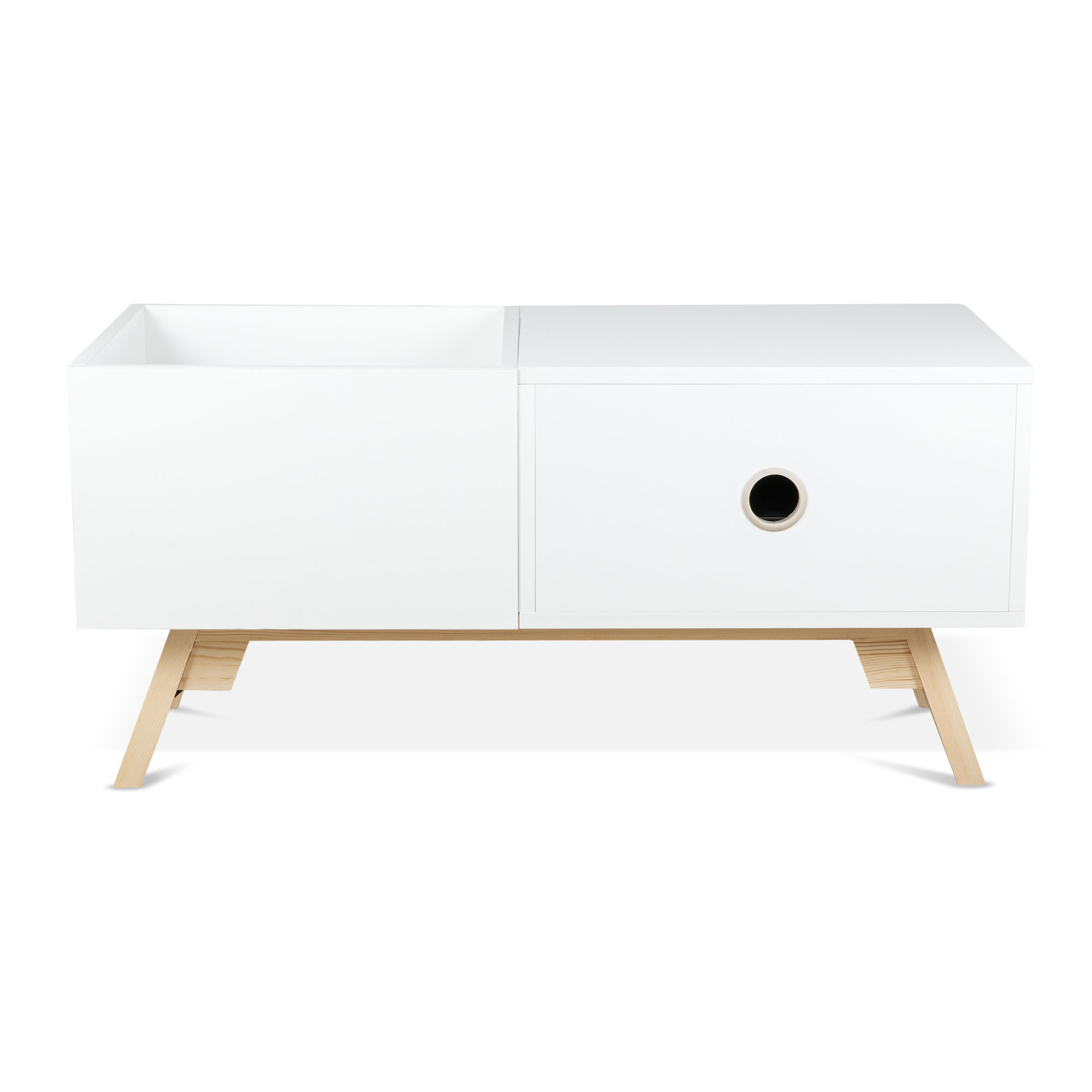 Mobilier pentru Pick-up si discuri vinil din MDF Electromures EM A015 ,greutate 17 kg / 86 x 44 x 42 cm (L x I x l) — imaginea 4