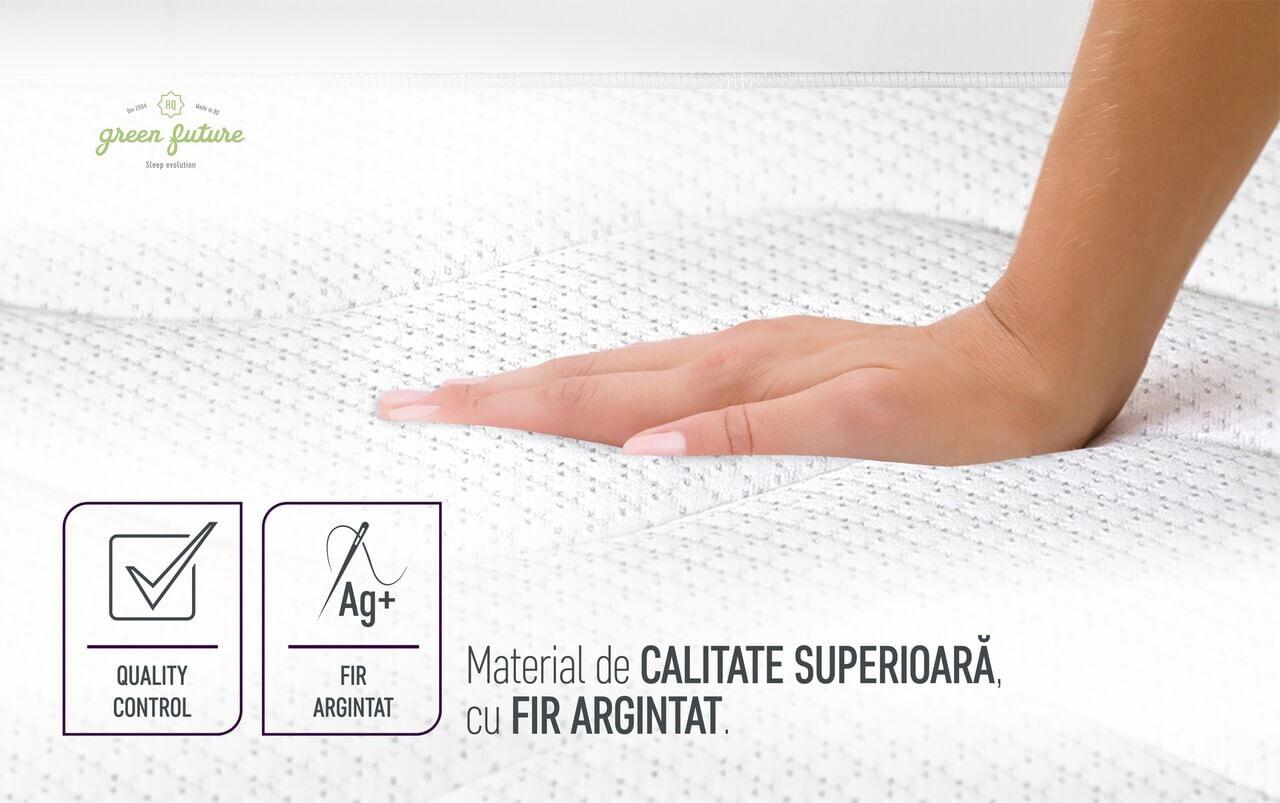 Saltea Argentum Healthguard Memory 12+3+4 Ortopedica, 180x200 cm, H 21 cm, Ventilatie 3D — imaginea 2
