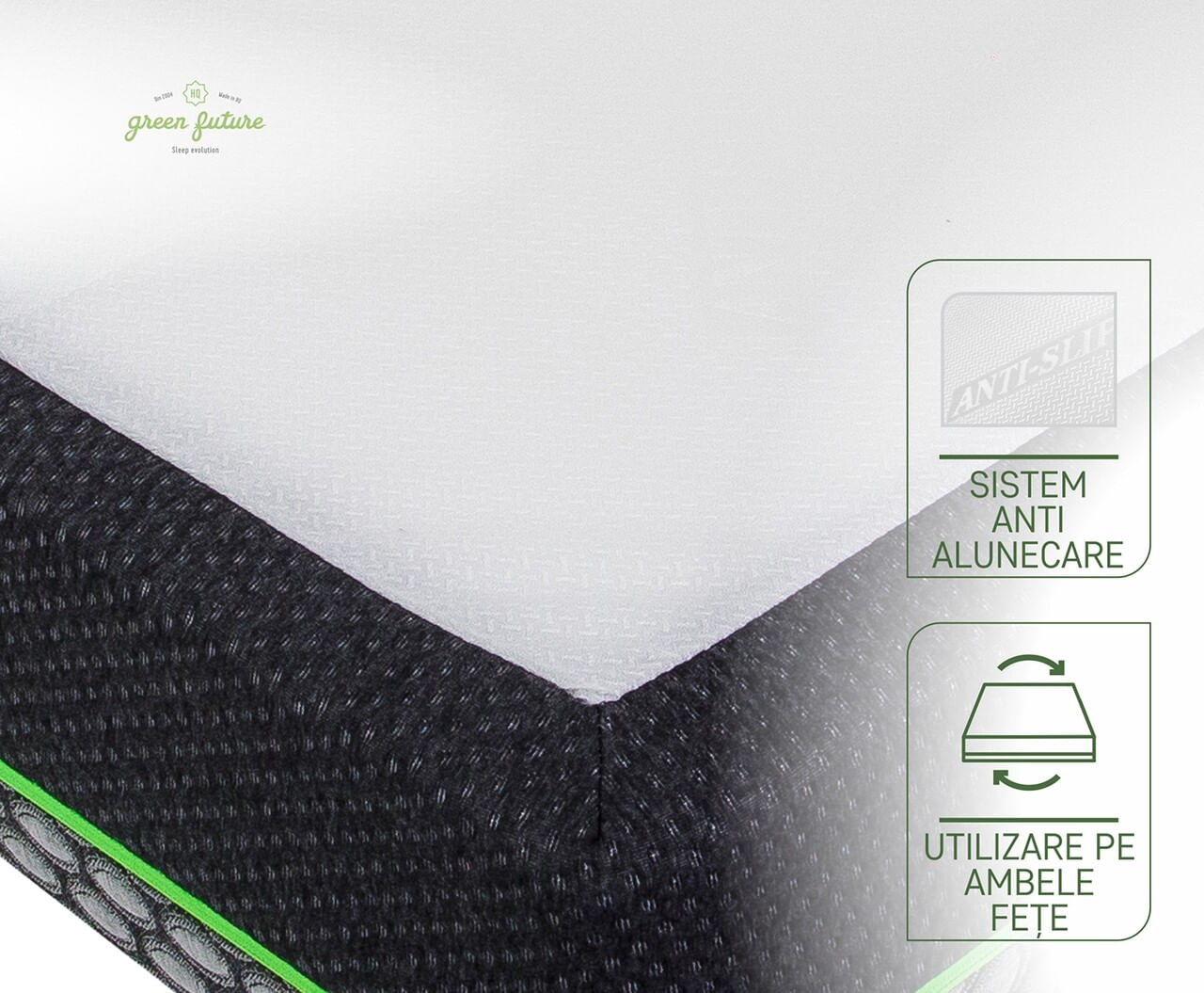 Saltea ortopedica, Green Future, Active Relax Cool Memory 7 Zone de Confort, 180x200 cm, H 21 cm