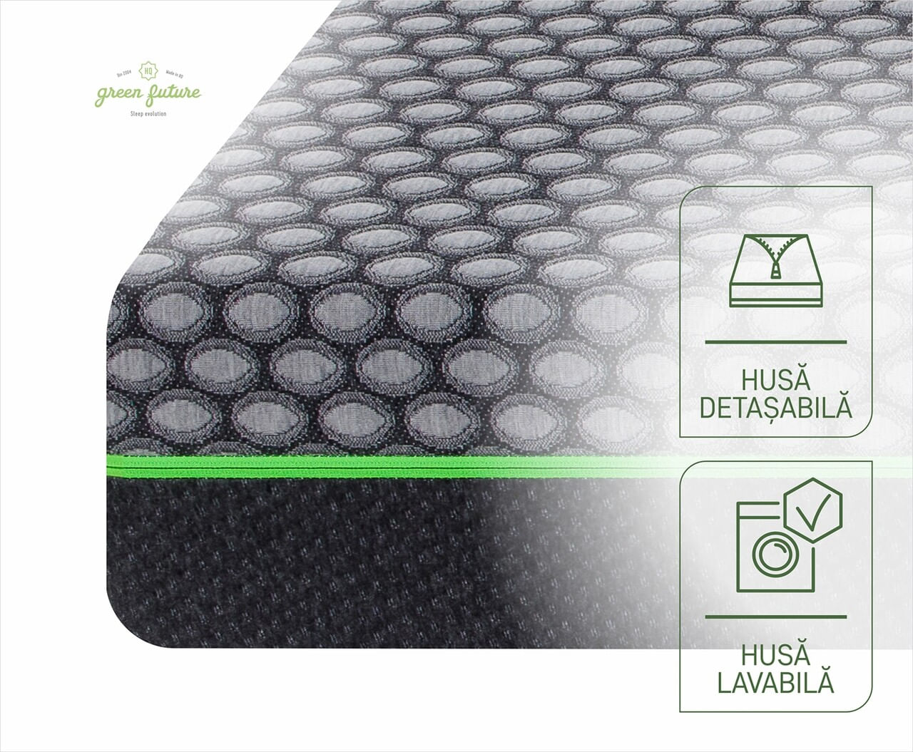 Saltea ortopedica, Green Future, Active Relax Cool Memory 7 Zone de Confort, 180x200 cm, H 21 cm — imaginea 9