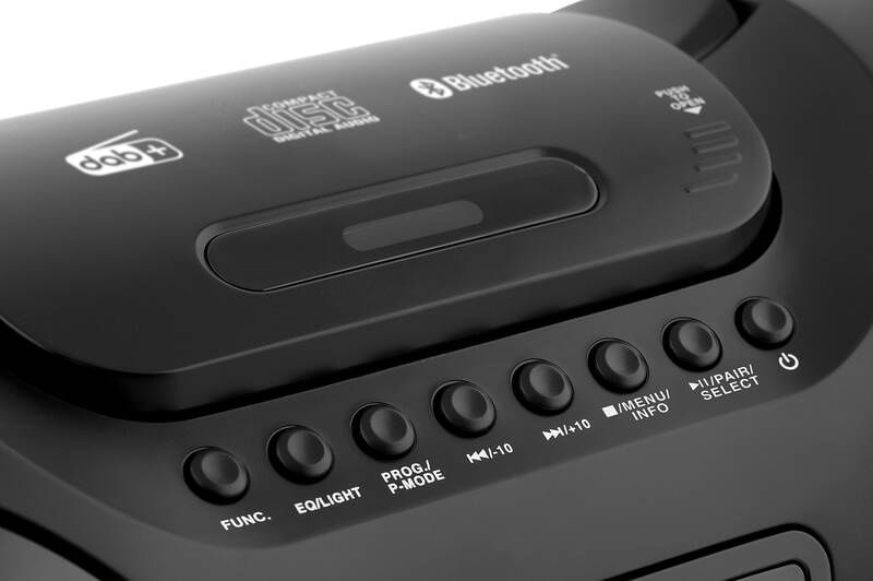 Radio FM cu CD si Bluetooth GoGEN CDM 425 BTDAB, 25 W, MP3, USB, card SD, telecomanda, negru/argintiu