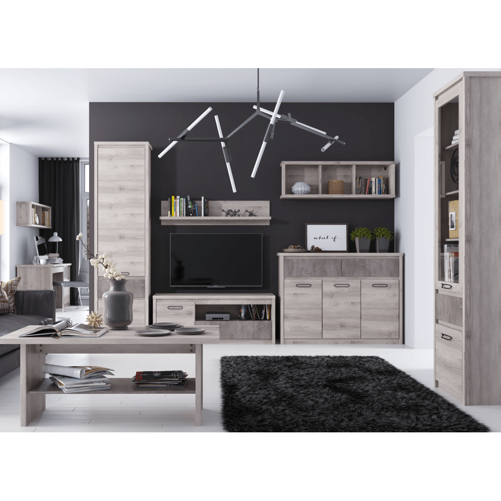 Vitrina 1D1W1S, castan Nairobi / onix, JESI — imaginea 7
