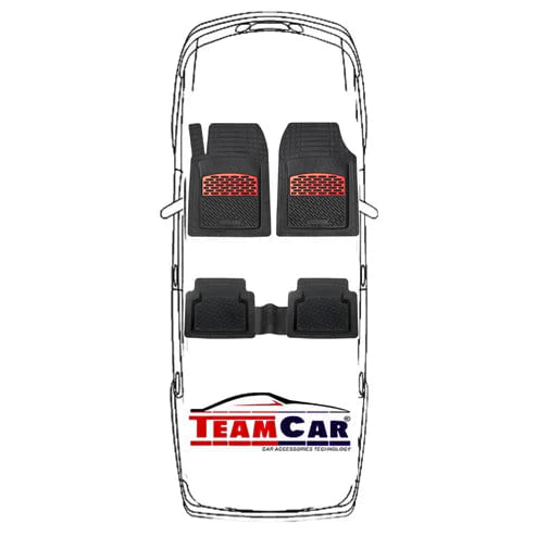 Nissan X-Trail T30 Covorase Auto TeamCar® Tip Tavita Compatibile (2001–2007) Red