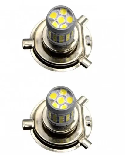 Set 2 becuri auto H4 cu 42 LED SMD 120W 6000k 12/80V doua faze lupa