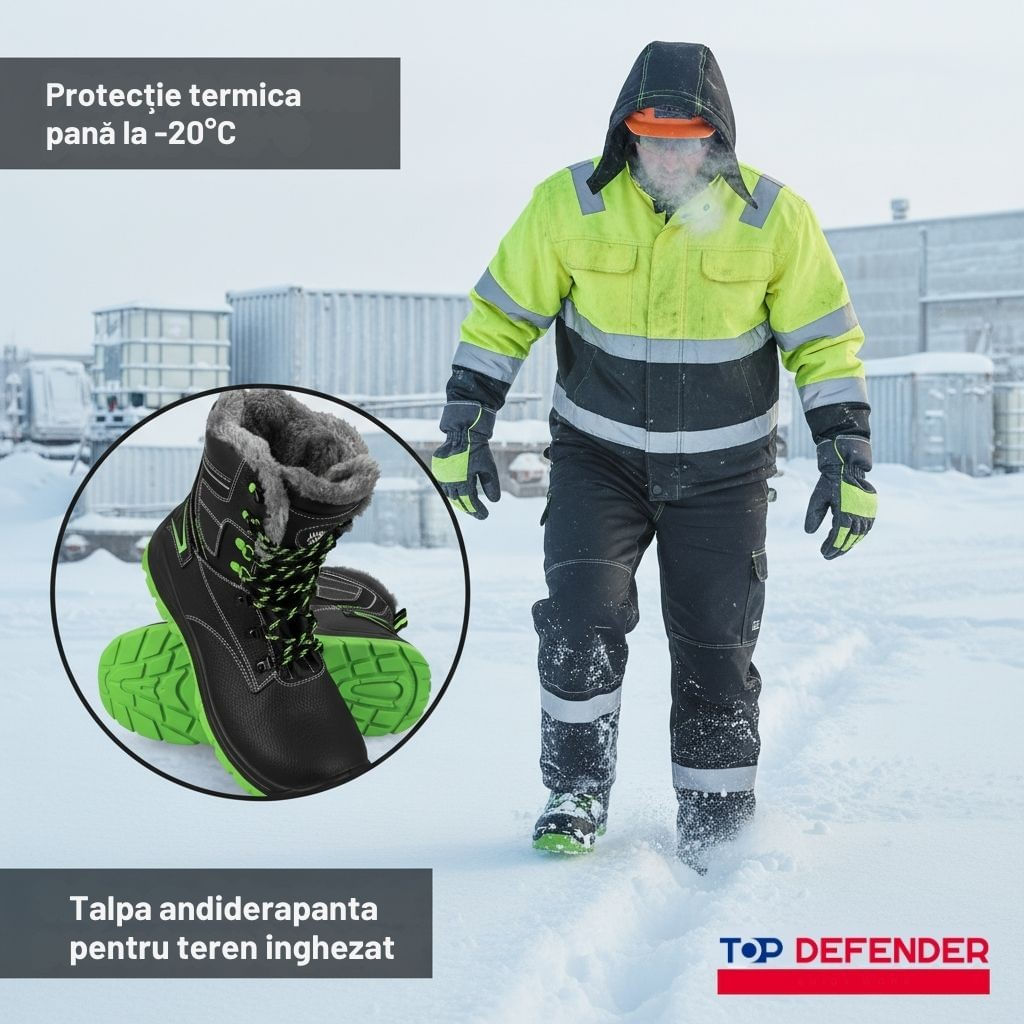 Bocanci de protectie, inalti, imblaniti,cu bombeu metalic Procera-BERG S3 — imaginea 5