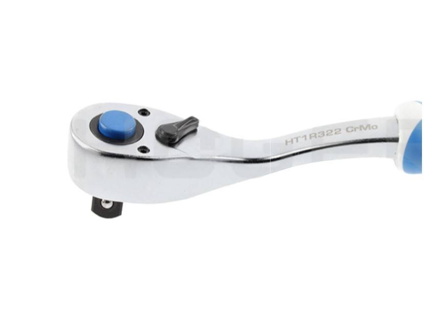Cheie cu clichet 1/2" Hogert HT1R332, 72 dinti, otel Cr-V