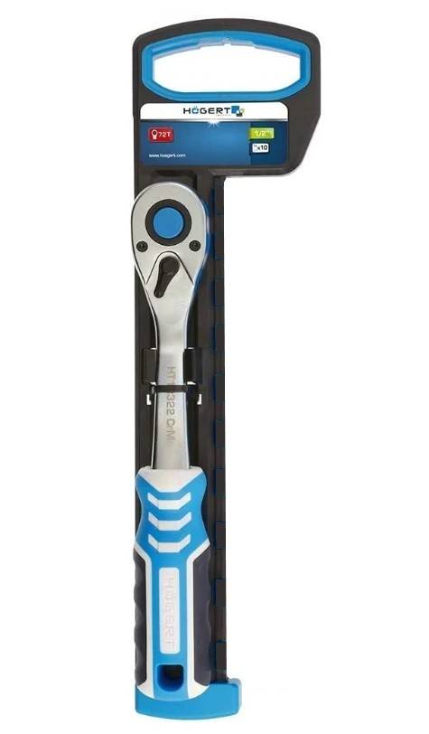Cheie cu clichet 1/2" Hogert HT1R332, 72 dinti, otel Cr-V — imaginea 2