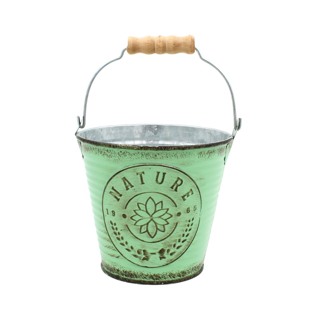 Ghiveci pentru flori tip galetusa verde 10,5cm — imaginea 2