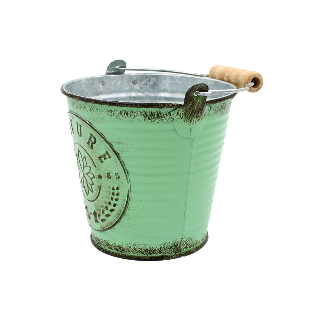 Ghiveci pentru flori tip galetusa verde 10,5cm — imaginea 3