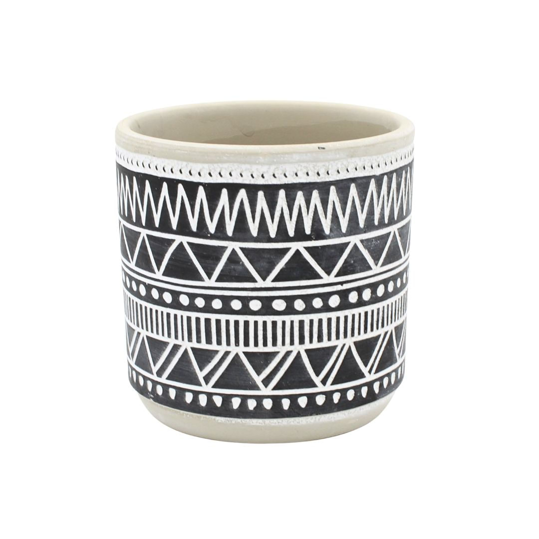 Ghiveci ceramica 9x9 cm model linii simetrii — imaginea 2