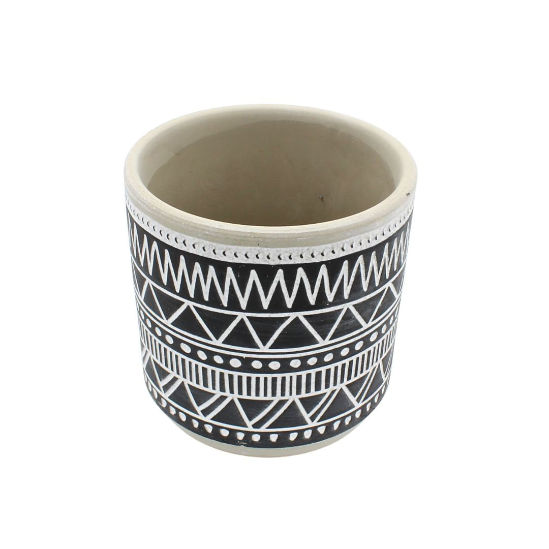 Ghiveci ceramica 9x9 cm model linii simetrii — imaginea 4