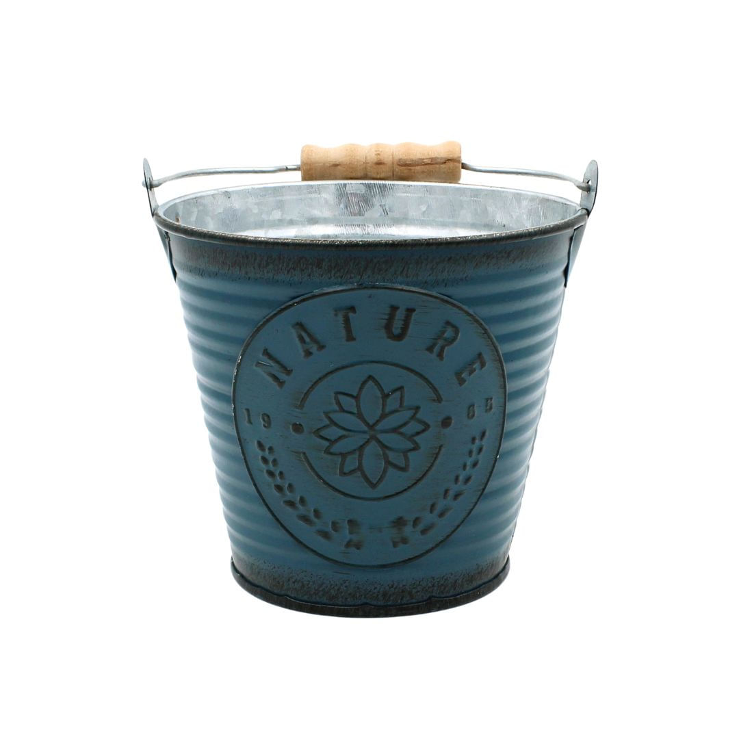 Ghiveci pentru flori tip galetusa turcoaz 10,5cm