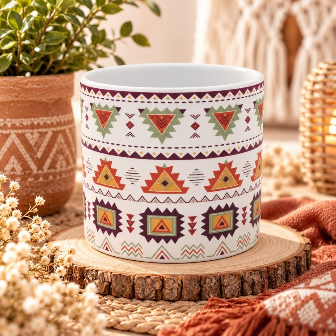 Masca ghiveci ceramica model traditional 11cm — imaginea 2