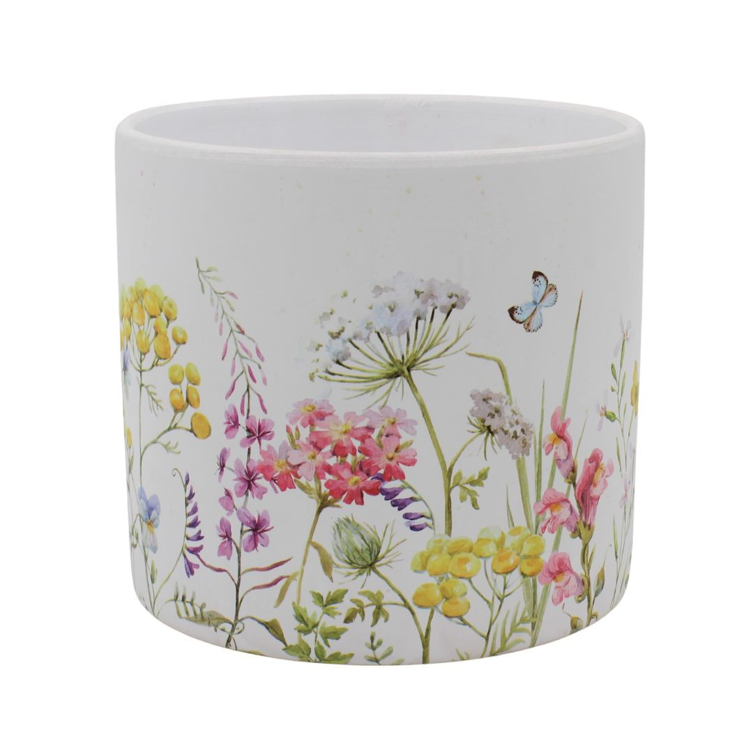Masca ghiveci ceramica floricele fluturasi 12cm — imaginea 2