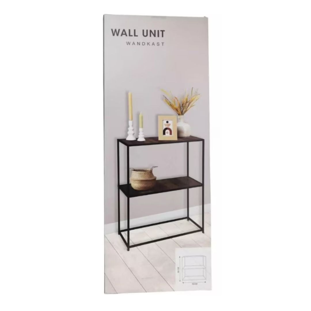 Mobilier multifunctional, 2 niveluri, metal + MDF, 70x31x85 cm — imaginea 3