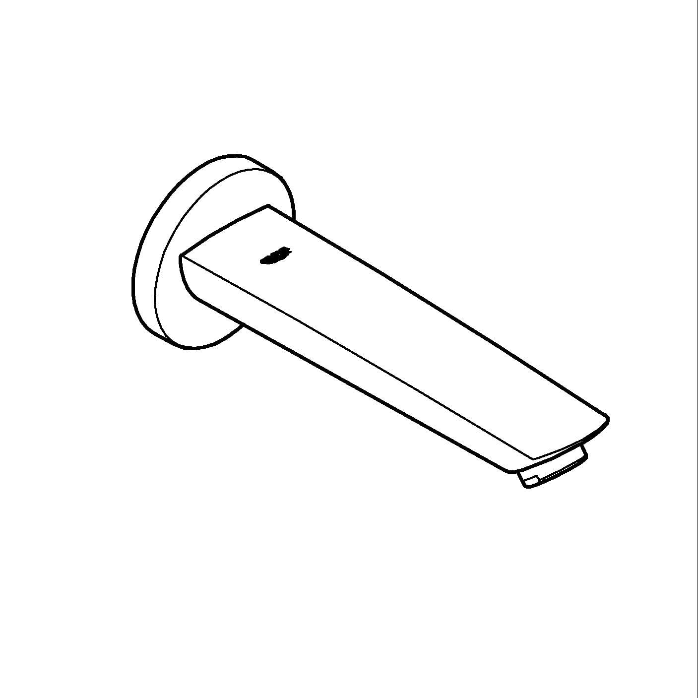 Pipa cada Grohe 13448003, 171 mm, 68 mm, 1/2 diametru conexiune, pe perete, aparent, eurosmart gama, Crom — imaginea 7