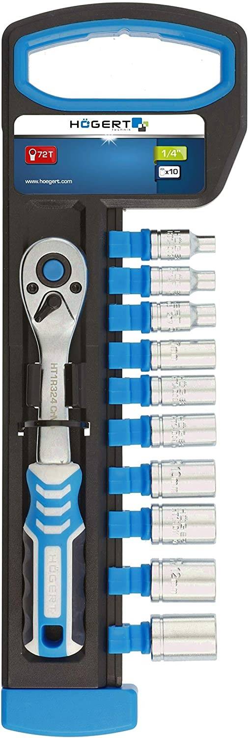Cheie cu clichet 1/4" si 10 prize diferite-HT1R334 — imaginea 3