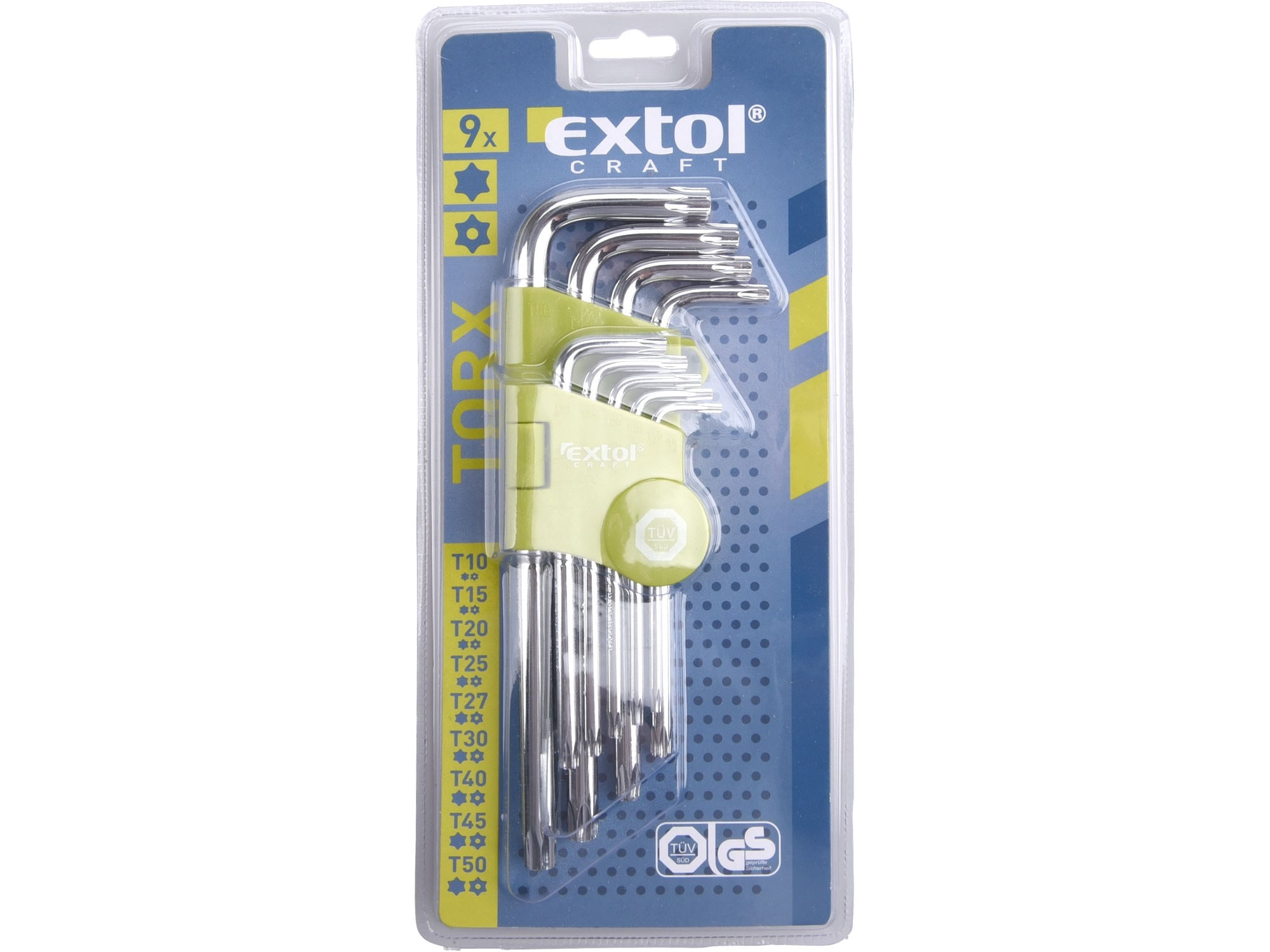 Chei TORX L, set 9 pcs, 66011, T 10-50, gaurite — imaginea 2