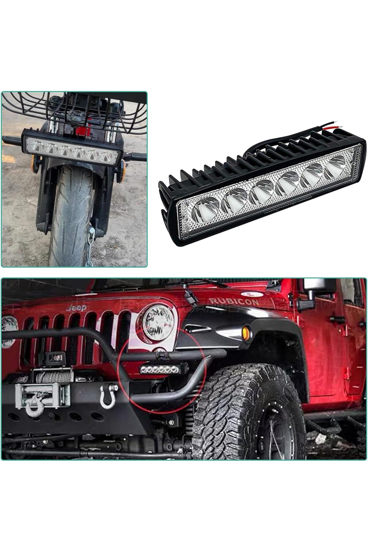 Set de 4 lumini de lucru LED de 18 W — imaginea 6