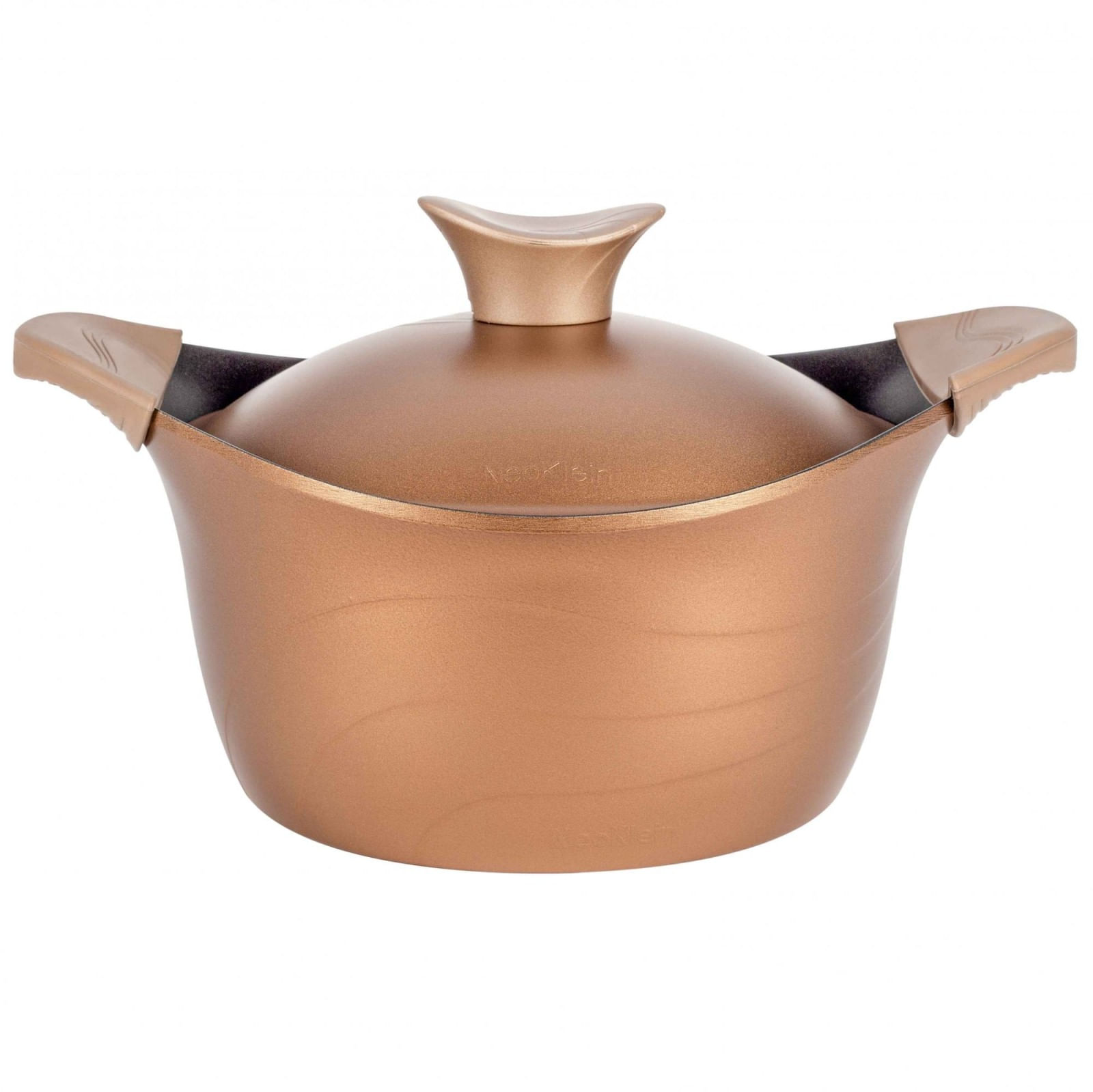 Oala NeoKlein CS30-Gold, 6.8 l, 30 cm, 18 cm, suprafata antiaderenta, inalta, gaz, scurt, rotund, Auriu — imaginea 4
